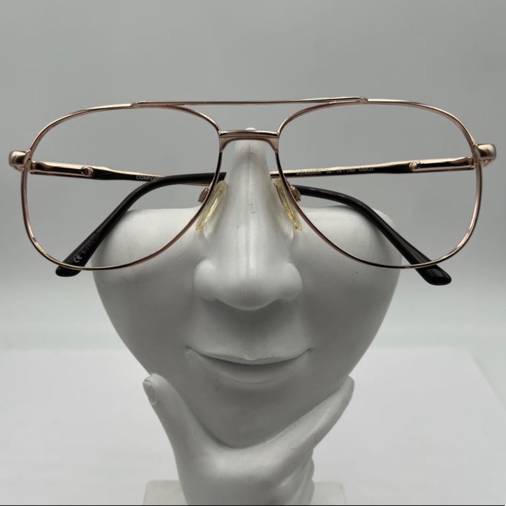 Vintage Kenmark Gold Pilot Sunglasses Frames 026210